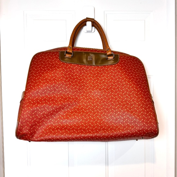 Double Handled Orange Patterned Tote Duffel - Picture 1 of 14